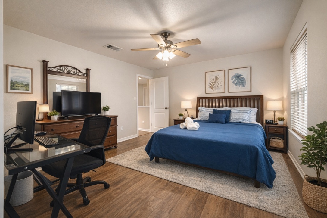 Room 2 · Queen Bedroom at Parmer–Samsung
